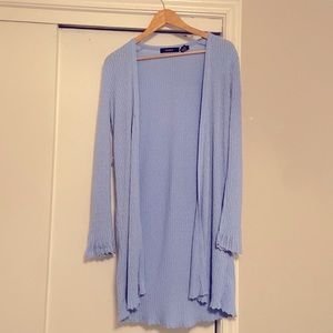 Express Light Blue Long Cardigan Size L